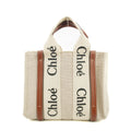 Chloe Woody Small Canvas &amp; Leather 2 Way Handbag Beige x Brown #2695 by Bolt Boutique