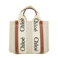 Chloe Woody Small Canvas &amp; Leather 2 Way Handbag Beige x Brown #2695 by Bolt Boutique
