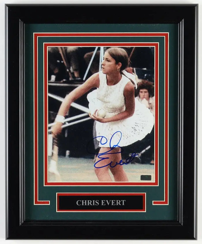 Chris Evert Signed Custom Framed Photo Display (Palm Beach) by Price Is Right Miami