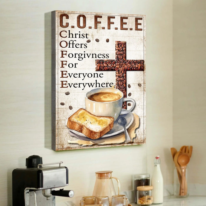 Christ And Coffee Faith Sign IV by Tailored Canvases