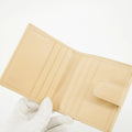 Christan Dior Biege Leather Compact Wallet #5177 by Bolt Boutique