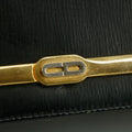 Christan Dior Black Leather Logo Chain Shoulder Bag #5872 by Bolt Boutique