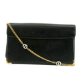 Christan Dior Black Leather Logo Chain Shoulder Bag #5872 by Bolt Boutique
