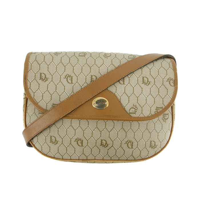 Christian Dior Beige Honeycomb Crossbody Bag PVC #3315 by Bolt Boutique