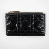 Christian Dior Black Cannage Patent Leather Coin Case #2274