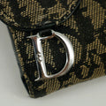 Christian Dior Black Trotter Saddle Canvas x Leather Compact Wallet -SKU #2635 by Bolt Boutique