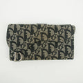 Christian Dior Black Trotter Saddle Canvas x Leather Double Hook Long Wallet #2637 by Bolt Boutique