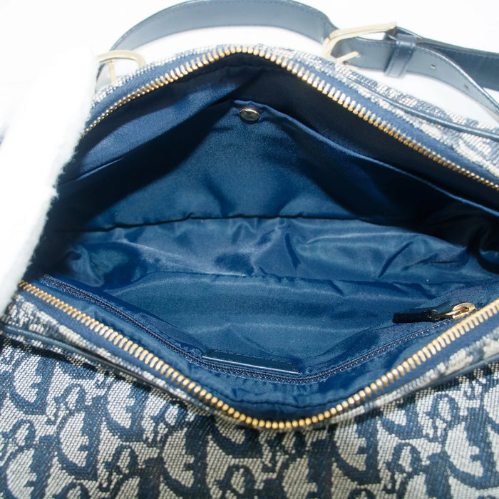 Christian Dior Blue Trotter Canvas Oblique Shoulder Bag #9241 by Bolt Boutique