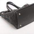 Christian Dior Cannage Panarea Coated Canvas Tote Bag Black #2898 by Bolt Boutique