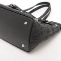 Christian Dior Cannage Panarea Coated Canvas Tote Bag Black #2898 by Bolt Boutique
