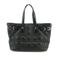 Christian Dior Cannage Panarea Coated Canvas Tote Bag Black Small #3179 by Bolt Boutique