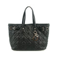 Christian Dior Cannage Panarea Coated Canvas Tote Bag Black Small #3179 by Bolt Boutique