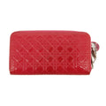 Christian Dior Cannage Patent Pink Zip Around Wallet #3435 by Bolt Boutique