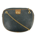 Christian Dior Honeycomb Chain PVC Dark Grey x Brown Shoulder Bag #2693 by Bolt Boutique