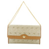 Christian Dior Honeycomb Chain Shoulder PVC Beige #9236