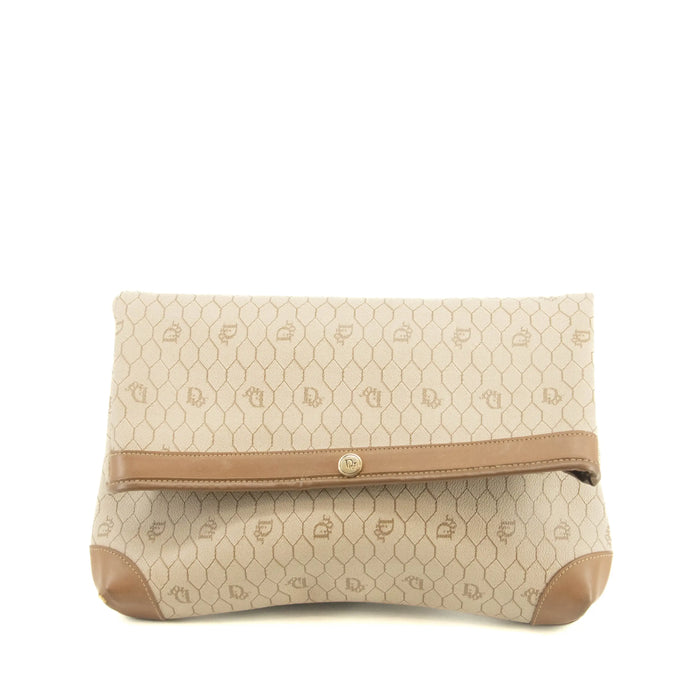 Christian Dior Honeycomb PVC Beige Clutch Bag #3653 by Bolt Boutique