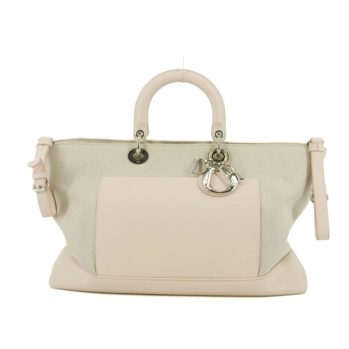 Christian Dior Ivory Canvas x Leather 2WAY Tote Bag #9994 by Bolt Boutique