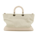 Christian Dior Ivory Canvas x Leather 2WAY Tote Bag #9994 by Bolt Boutique