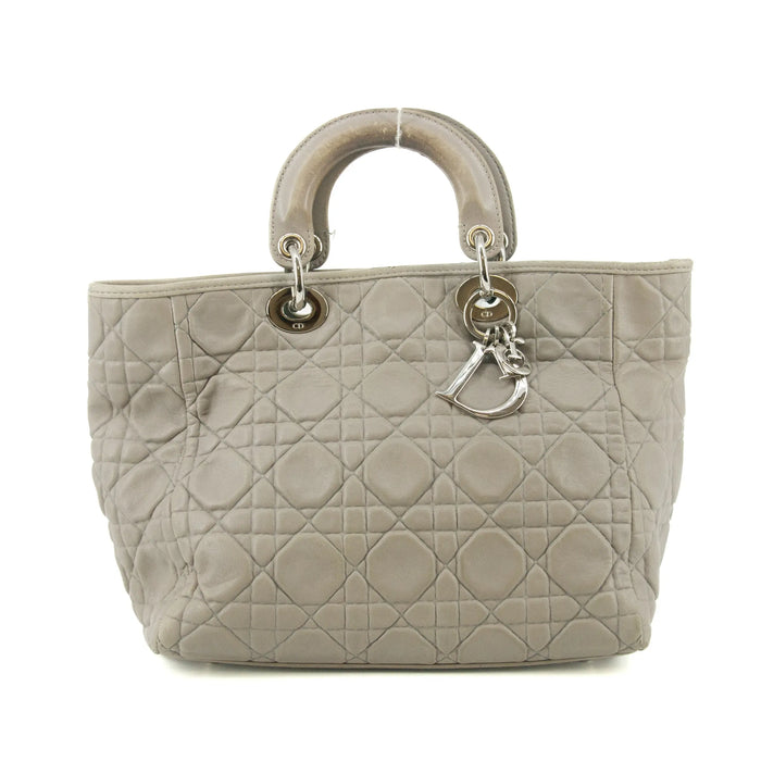 Christian Dior Lady Dior Grey Leather Tote Bag #5764 by Bolt Boutique
