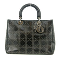 Christian Dior Leather Studded Black Lady Dior Tote Bag #8532 by Bolt Boutique