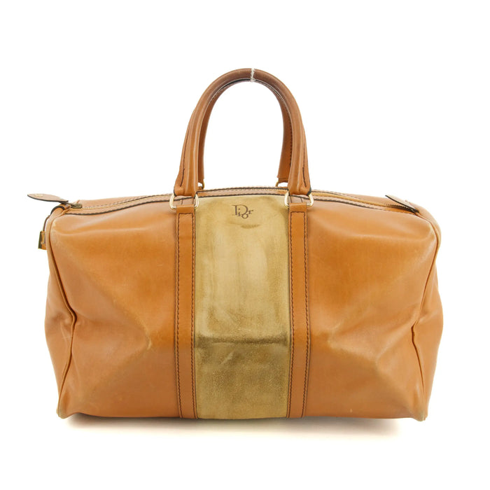 Christian Dior Leather x Suede Brown Boston Bag #3177 by Bolt Boutique