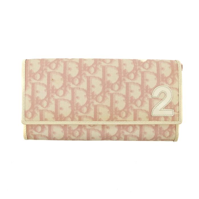 Christian Dior Monogram Girly Flap Trotter Wallet Pink #3096 by Bolt Boutique