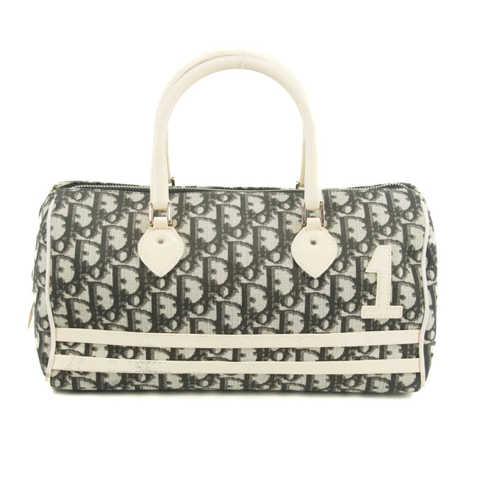 Christian Dior No.1 Blue Trotter Canvas Coated Mini Boston Bag #3441 by Bolt Boutique