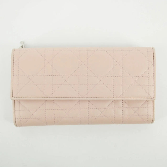 Christian Dior Pink Cannage Leather Long Wallet #2648 by Bolt Boutique