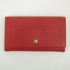 Christian Dior Red Leather Long Wallet #2465