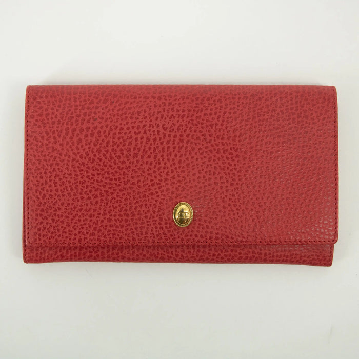 Christian Dior Red Leather Long Wallet #2465 by Bolt Boutique