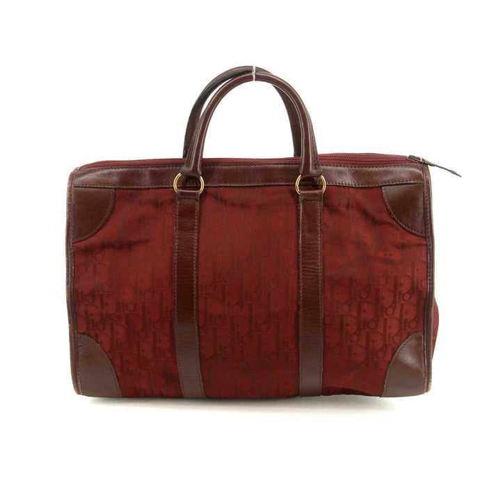 Christian Dior Red Trotter Canvas x Leather Boston Bag #3654 by Bolt Boutique