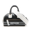 Christian Dior Dior Vibe Zip Bowling Bag Black/White Leather 2 Way #2603