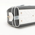 Christian Dior Dior Vibe Zip Bowling Bag Black/White Leather 2 Way #2603 by Bolt Boutique