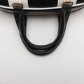 Christian Dior Dior Vibe Zip Bowling Bag Black/White Leather 2 Way #2603 by Bolt Boutique