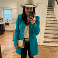 Turquoise and Hammered Gold Belt Buckle by Christina Greene