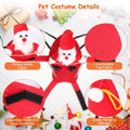 Christmas Costumes Red Winter Coat for Dog Riding Santa Claus with Bell by DailySale