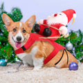Christmas Costumes Red Winter Coat for Dog Riding Santa Claus with Bell by DailySale