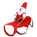 Christmas Costumes Red Winter Coat for Dog Riding Santa Claus with Bell by DailySale