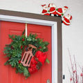 Christmas Door Hanger Decorations Rustic Sign by DailySale