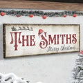 Christmas Family Name Sign IV by Tailored Canvases