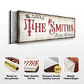 Christmas Family Name Sign IV by Tailored Canvases
