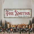 Christmas Family Name Sign IV by Tailored Canvases