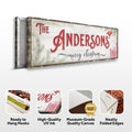 Christmas Family Name Sign V by Tailored Canvases