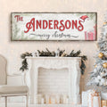 Christmas Family Name Sign V by Tailored Canvases