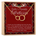 Christmas Gift Esthetician Double Circles Necklace by Dear Ava