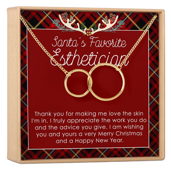 Christmas Gift Esthetician Interlocking Circles Necklace by Dear Ava