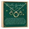 Christmas Gift for Administrative Assistant Linked Circles Earring and Necklace Jewelry Set