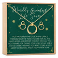 Christmas Gift for Administrative Assistant Linked Circles Earring and Necklace Jewelry Set by Dear Ava