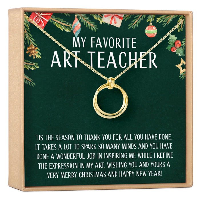 Christmas Gift for Art Teacher Linked Circles Necklace by Dear Ava