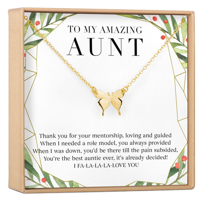 Christmas Gift for Aunt Butterfly Pendant Necklace by Dear Ava